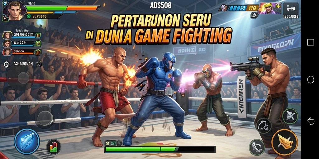 Tampilan aksi pertarungan mendebarkan dalam game Fighting.
