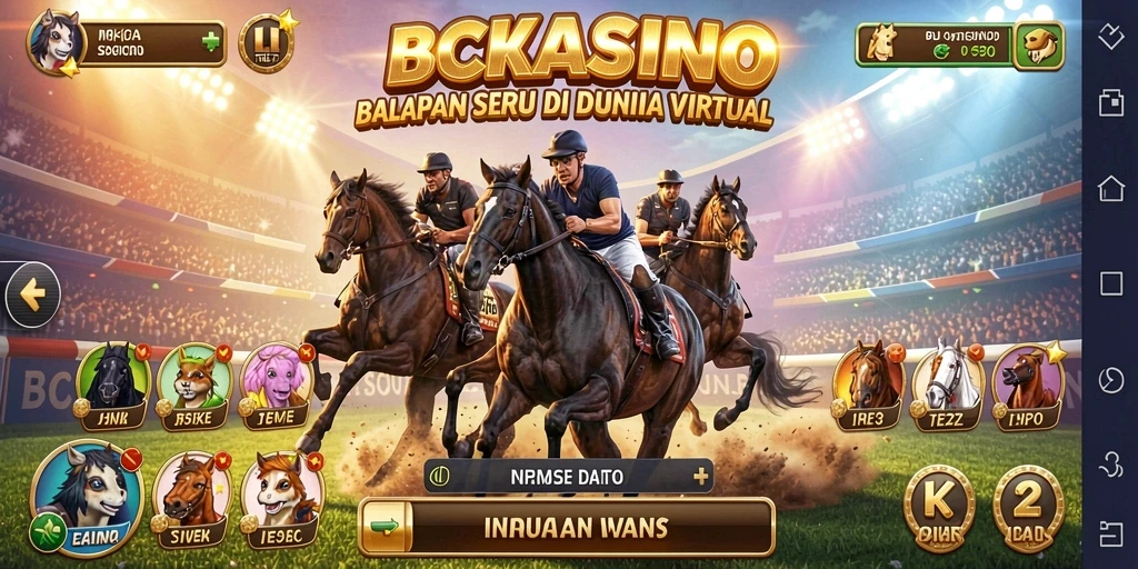 Gameplay BCKASINO yang menantang dan seru di lintasan balapan.