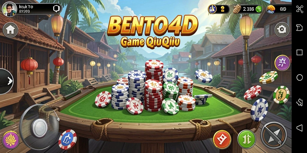 Tampilan gameplay QiuQiu yang seru dan menarik di BENTO4D.