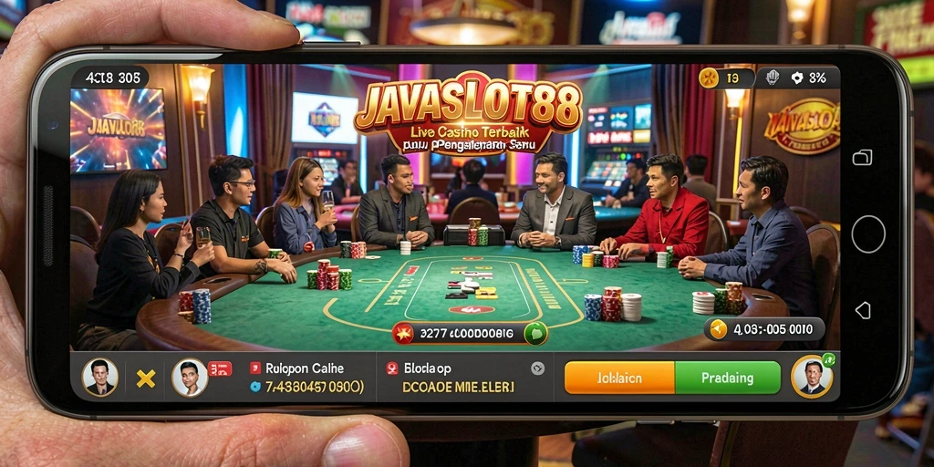 Tampilan gameplay seru di aplikasi Live Casino JAVASLOT88.