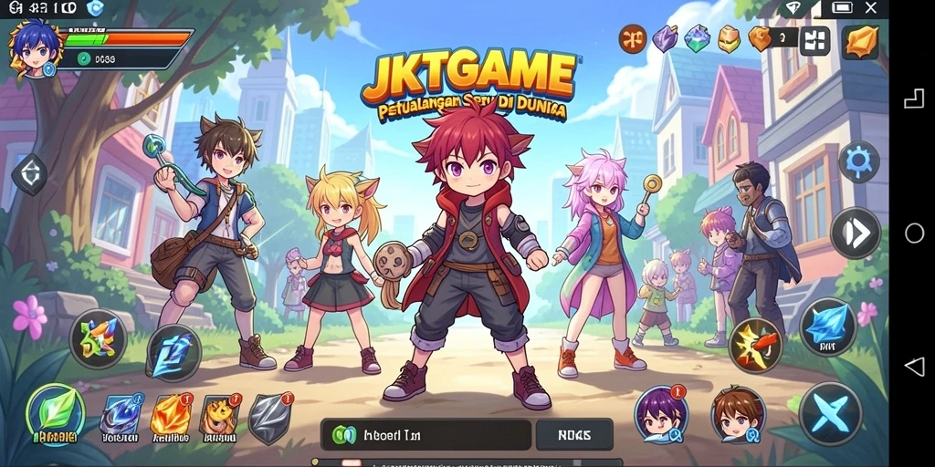 Tangkapan layar JKTGAME yang menampilkan aksi seru di dunia Anime.